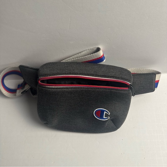 Champion Dark Gray Belt Bag with Blue and Red Details - Picture 2 of 7